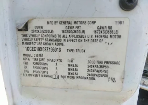 1GCEC19X02Z196913